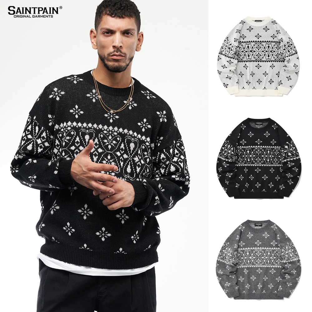SP SOFT JACQUARD PAISLEY KNIT-3 Color