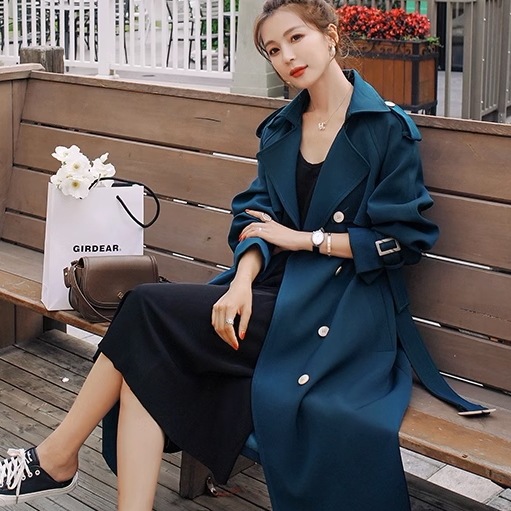 レディース アウター コート ロングコート トレンチコート 長袖 襟付き 前開き ボタン ポケット ウエストベルトかわいい 大人可愛い きれいめ シンプル 上品 おしゃれ かっこいい レトロ 4