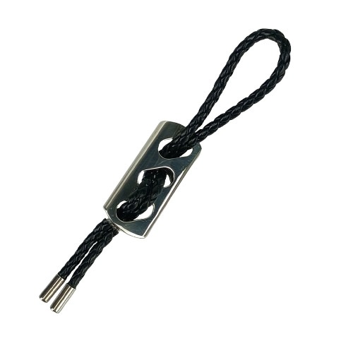 エルメス キーホルダー/チャーム チャーム レザー Ag925 - 編込み ブラック シルバー バッグチャーム アクセサリー ブランド 高級 誕生日 小物 プレゼント【本物保証】