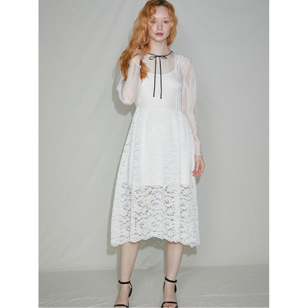 ごめんなさい愛しすぎです (ごめんなさい愛しすぎです) ピンタックレースオーガンザドレス_ホワイト 24,358円