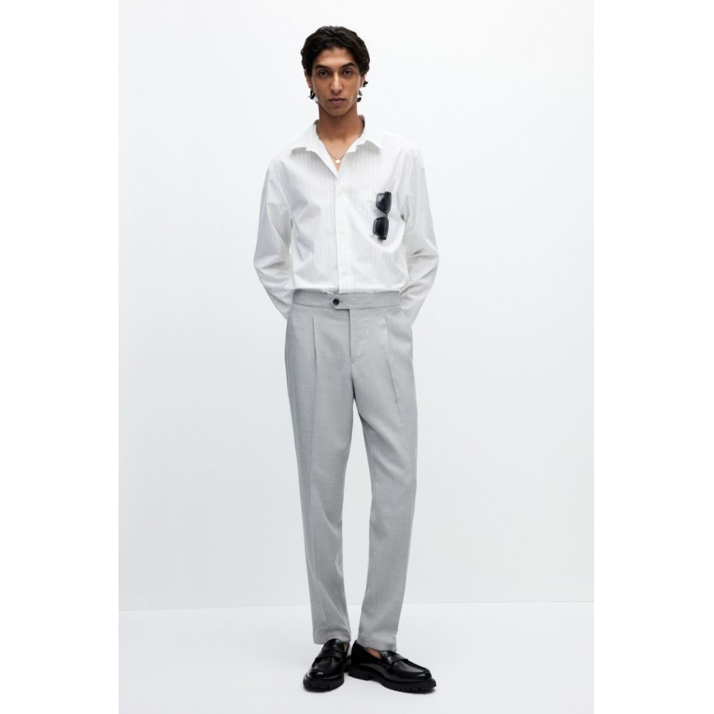 H&M ウールブレンドパンツレギュラーフィットグレー