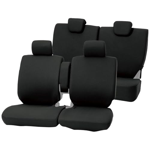 ボンフォーム(BONFORM) シートカバー カラードカバー 軽自動車 ワゴンフリー ケイベンチフルセット ブラック 4055-62BK