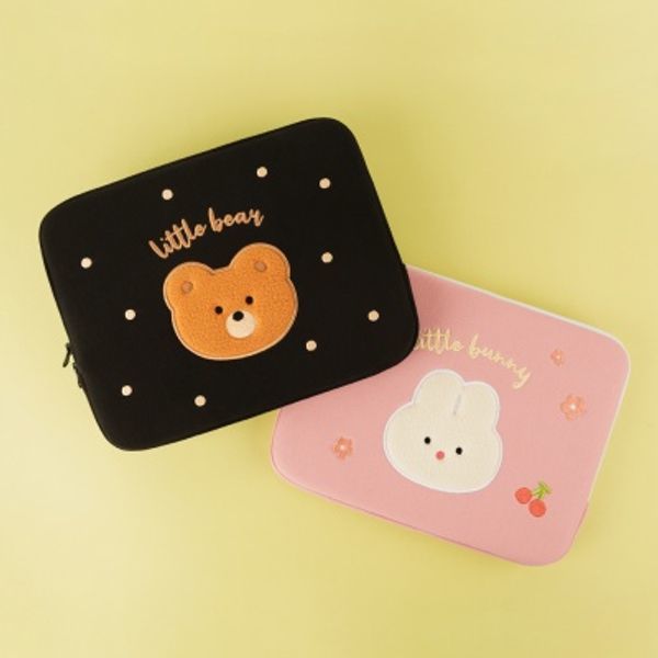 刺繍 ノートパソコンポーチ_little little little bear 15インチ