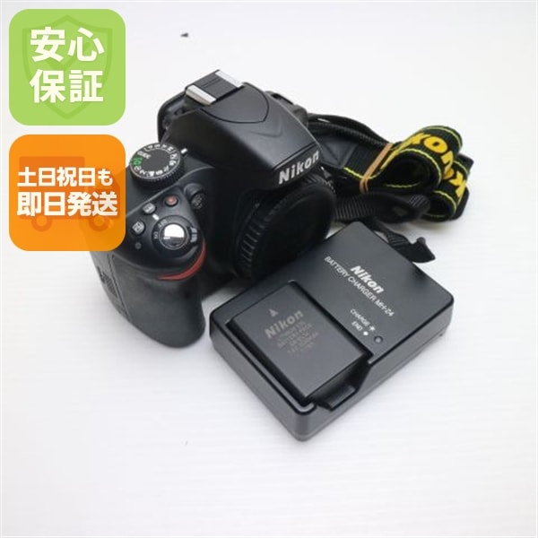 超美品 Nikon D3200 ブラック ボディ デジ1 Nikon 109