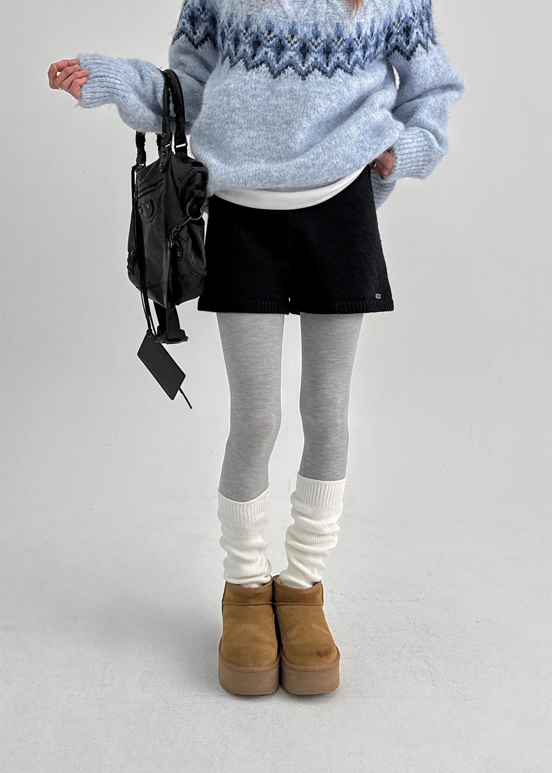 ラヴィネン バンディング ウール ニット ショーツ