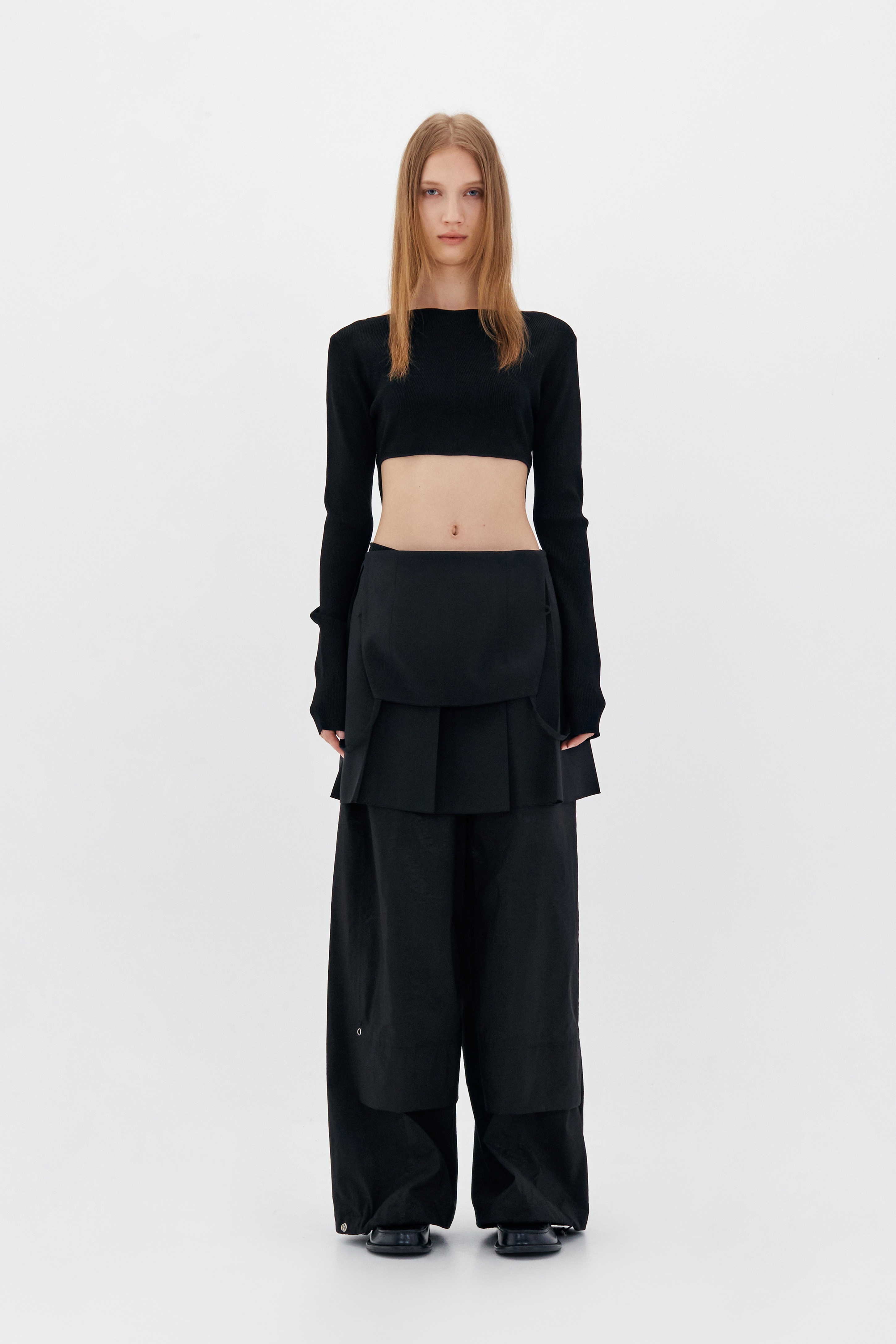 【LOW CLASSIC】 2-WAY KNIT TOP : 3COLORS