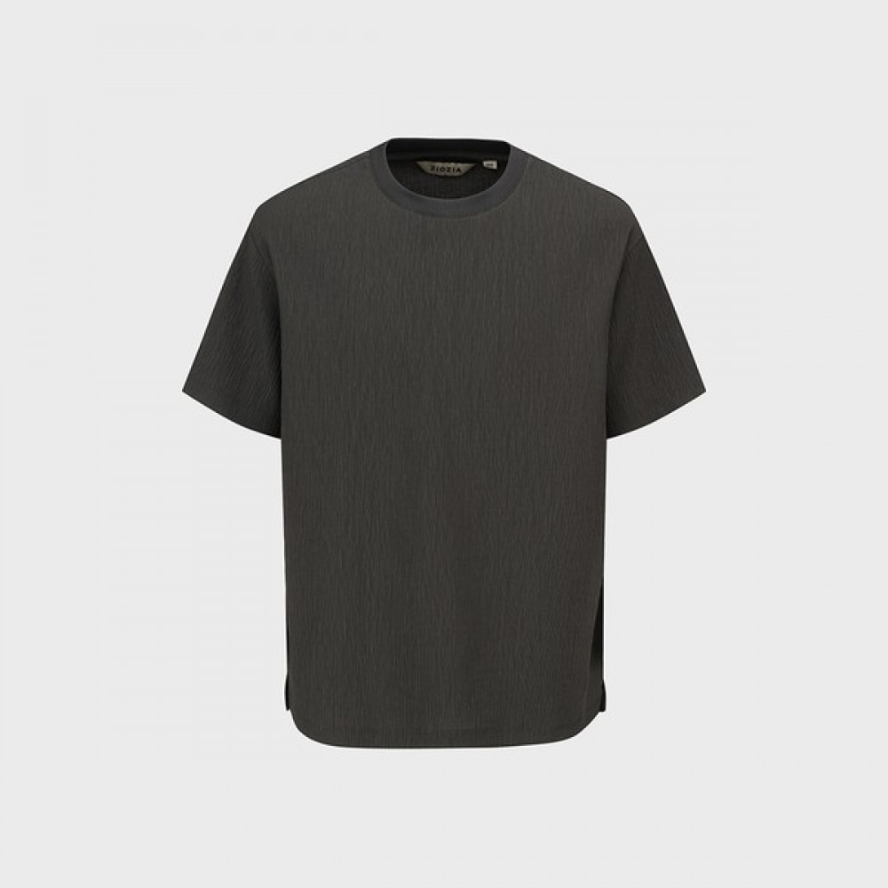 [ジオギア] メンズ) クリンクルラウンドショートスリーブ Tシャツ_AEF2TR1104