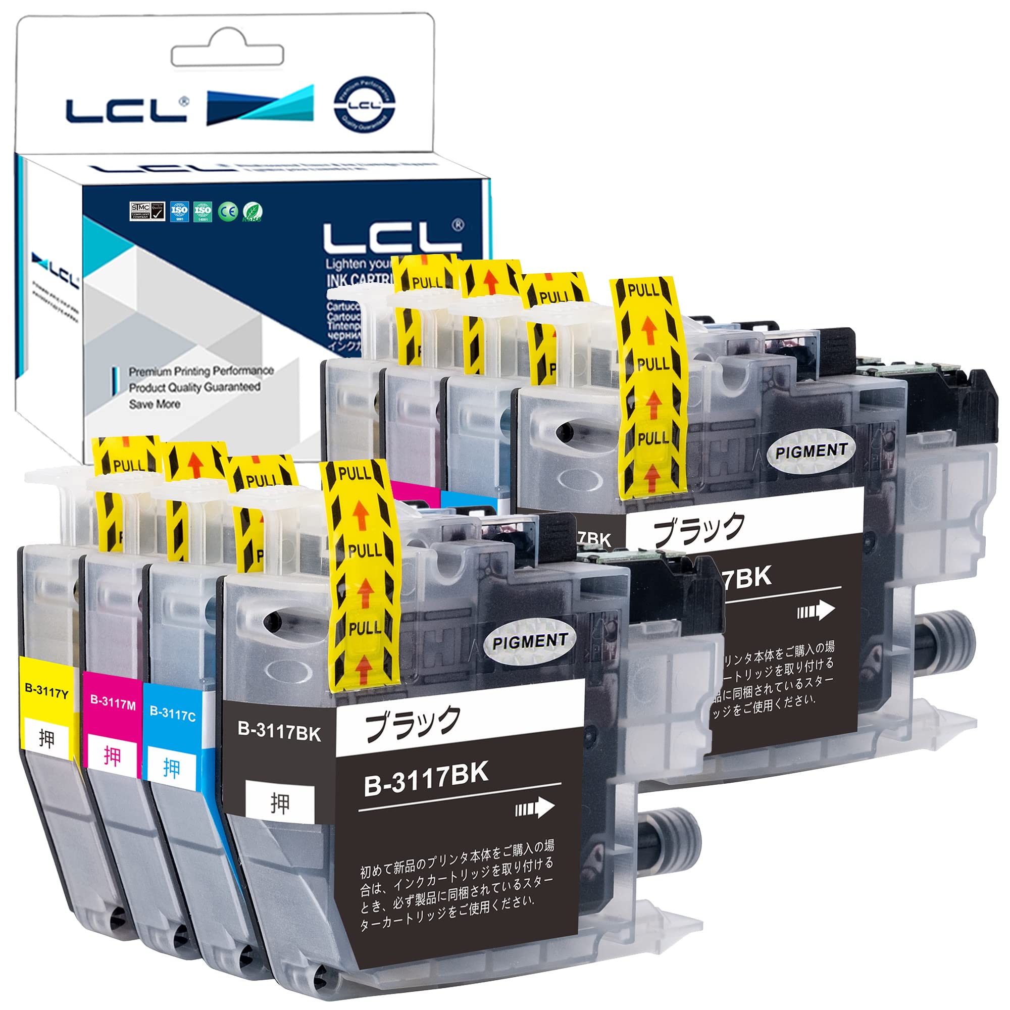 LCL Brother用 ブラザー用 LC3117-4PK LC3117 LC3117BK LC3117C LC3117M LC3117Y 増量 （2*4色セット 2ブラック 2シアン 2マゼンタ 2