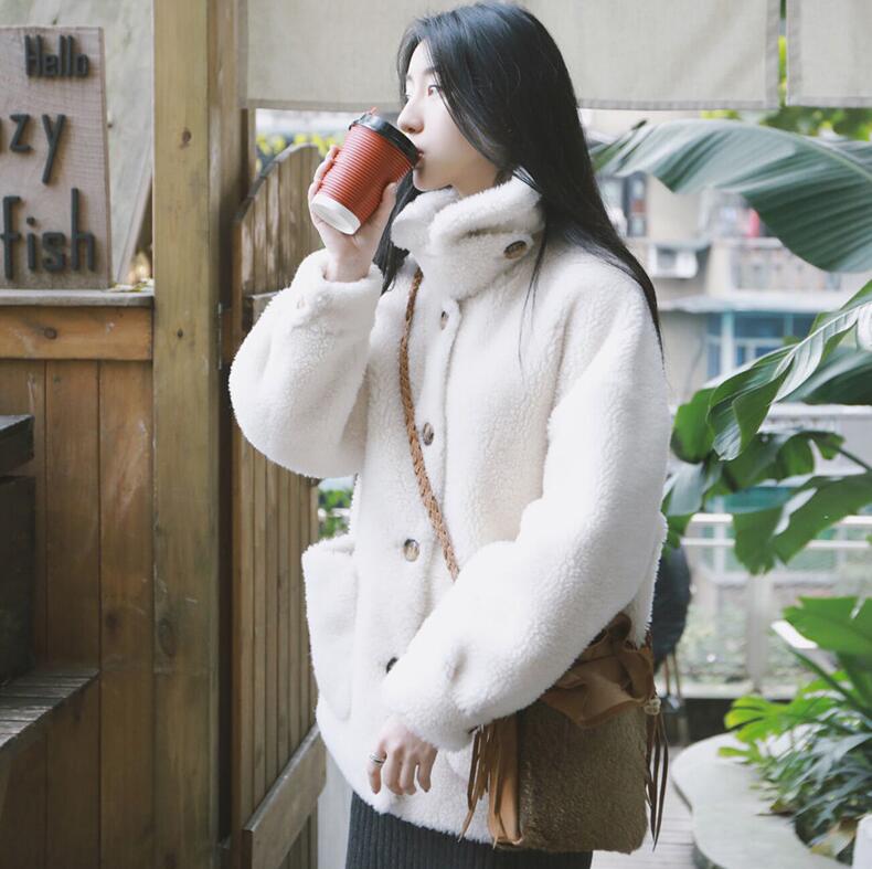 NEW 2026! 1～3日出荷 ボアコート ムートンコート レディース 秋冬 ミドル丈 ウール ファー ボアブルゾン もこもこ ビッグシルエット ゆったり ボアジャケット 防寒 暖か 体型カバー あ