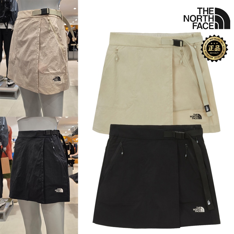 NS6NS32 WS VENTRA SKORT 26SS レディース ハイキングスコート スカート見え ショートパンツ ベルト付き サイズ調整 アウトドア フェス コーデ提案 半袖Tシャツ サンダル