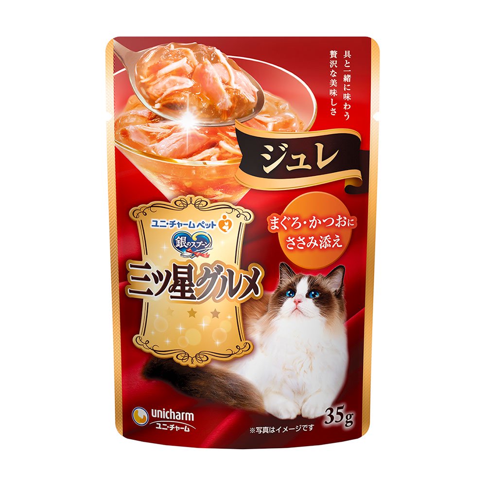 三ツ星グルメ　パウチ　ジュレ　まぐろ・かつおにささみ添え　３５ｇX１６０袋　ＣＲＣ35―20―55―40―00