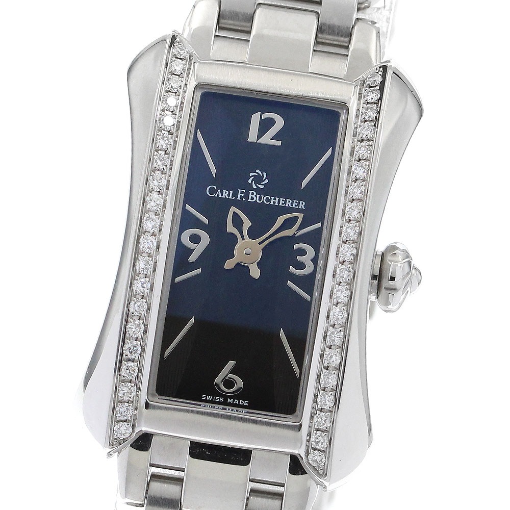 カール F.ブヘラ CARL F.BUCHERER 10703.08 アラクリア ダイヤベゼル クォーツ レディース 美品 _903371【中古】