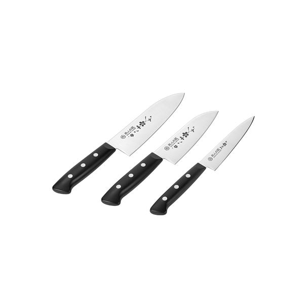 燕人の匠 桜吟 三徳包丁170mm＆小型三徳包丁140mm＆ペティナイフ140mm ETO-801