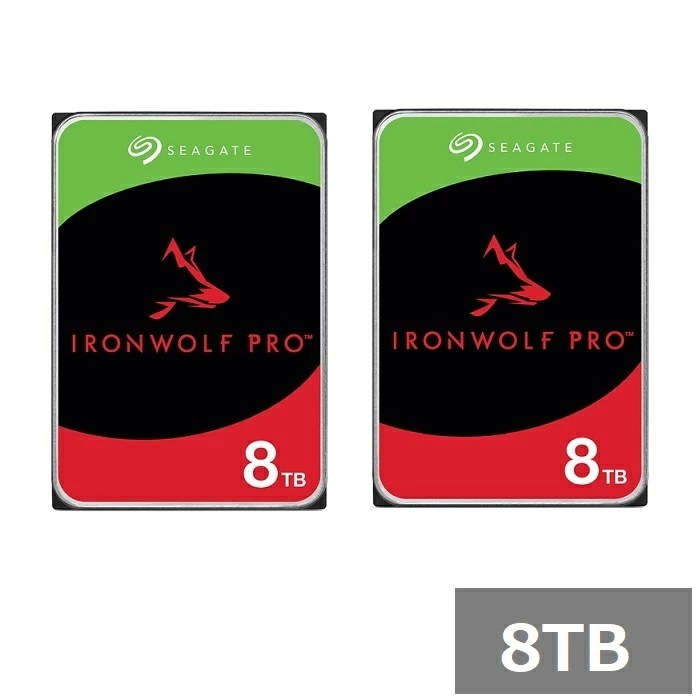 【2セット】 Seagate IronWolf Pro 内蔵HDD ST8000NT001 8TB シーゲイト ハードドライブ HDD 内臓ハードディスク 業務用 3.5インチ SATA 並行