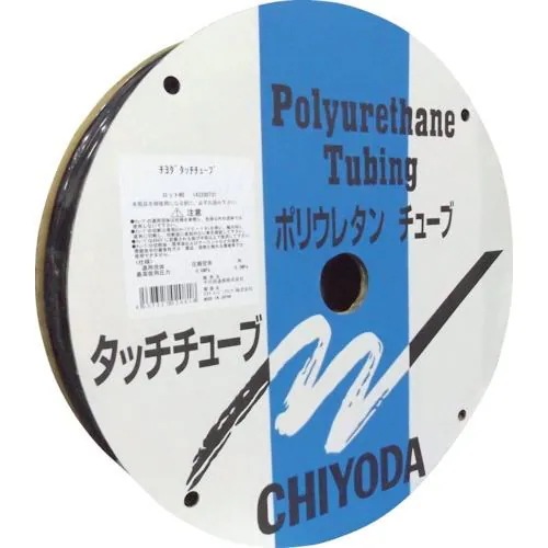 【メーカー直送品】チヨダ ポリウレタンチューブ TEタッチチューブ 8mm/100m 黒 TE-8-100 BK