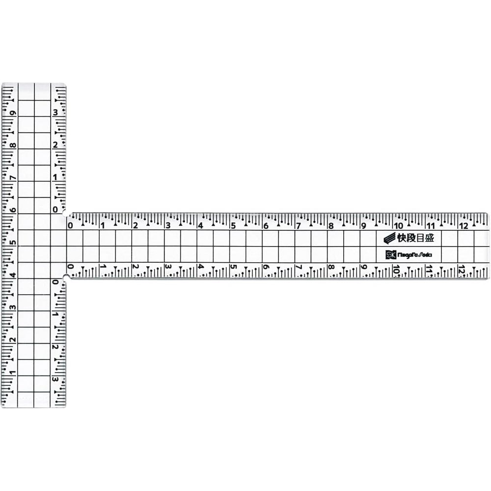 （まとめ買い）アクリル カッティング方眼T型定規 快段目盛 150x100mm CAGS-T15KD [x3]