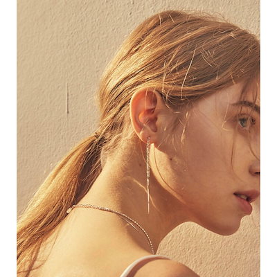 ピアス Hei [IU wearing] 3chain drop earring Qoo10] Hei Hei / 3chain drop ea : 腕時計・アクセサリー