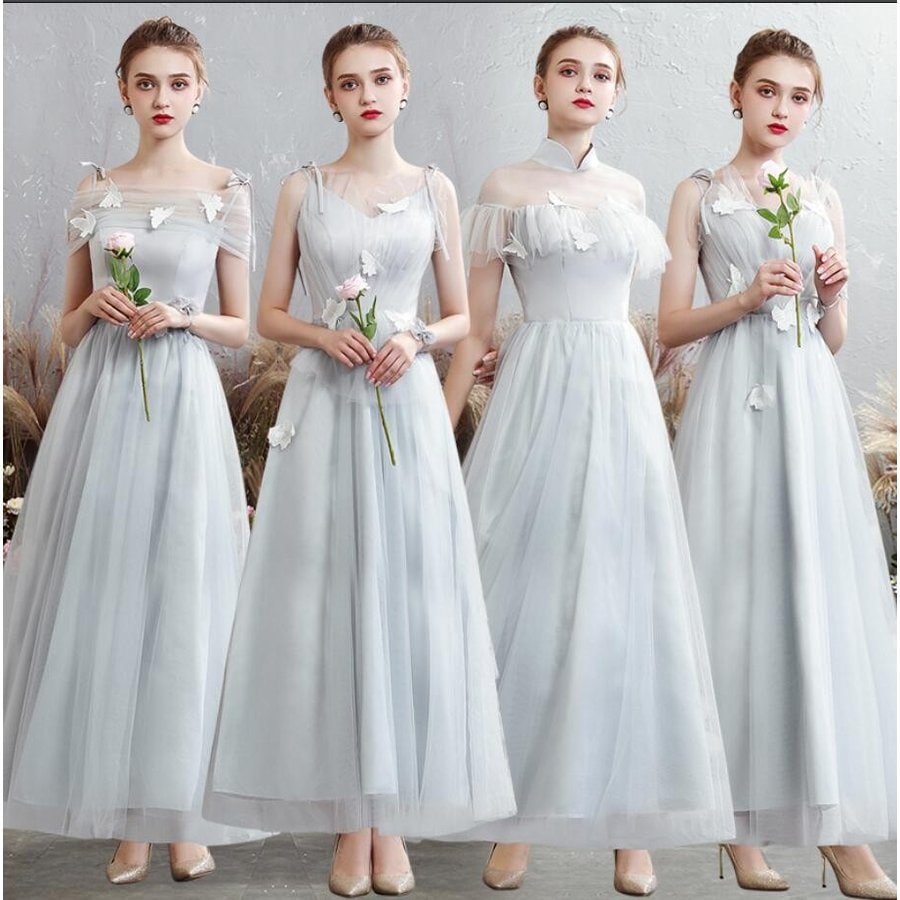 袖あり ブライズメイド 結婚式 大きいサイズ パーティードレス ロングドレス フォーマル 大人 上品