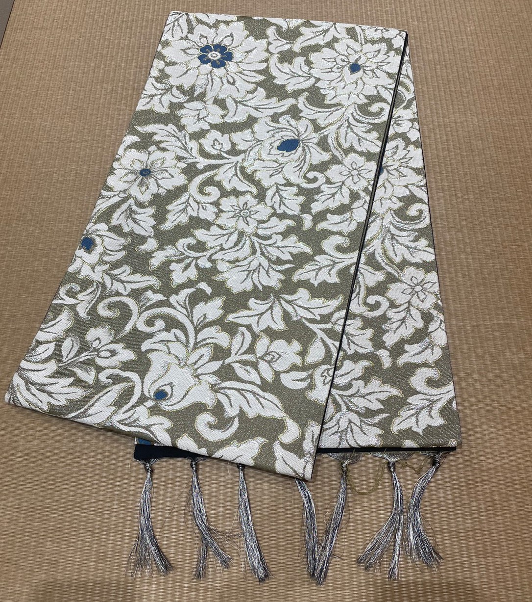 袋帯 西陣廣部 花唐草金銀糸 [hukuroobi011]