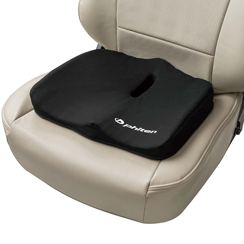 即納：ボンフォーム(BONFORM) シートクッション ファイテンGEL ヒップ用 43×36cm ブラック 体圧分散・衝撃吸収 通気性が高く蒸れにくい カバー丸洗い可 穴あきクッション 腰痛 疲労対 4,553円