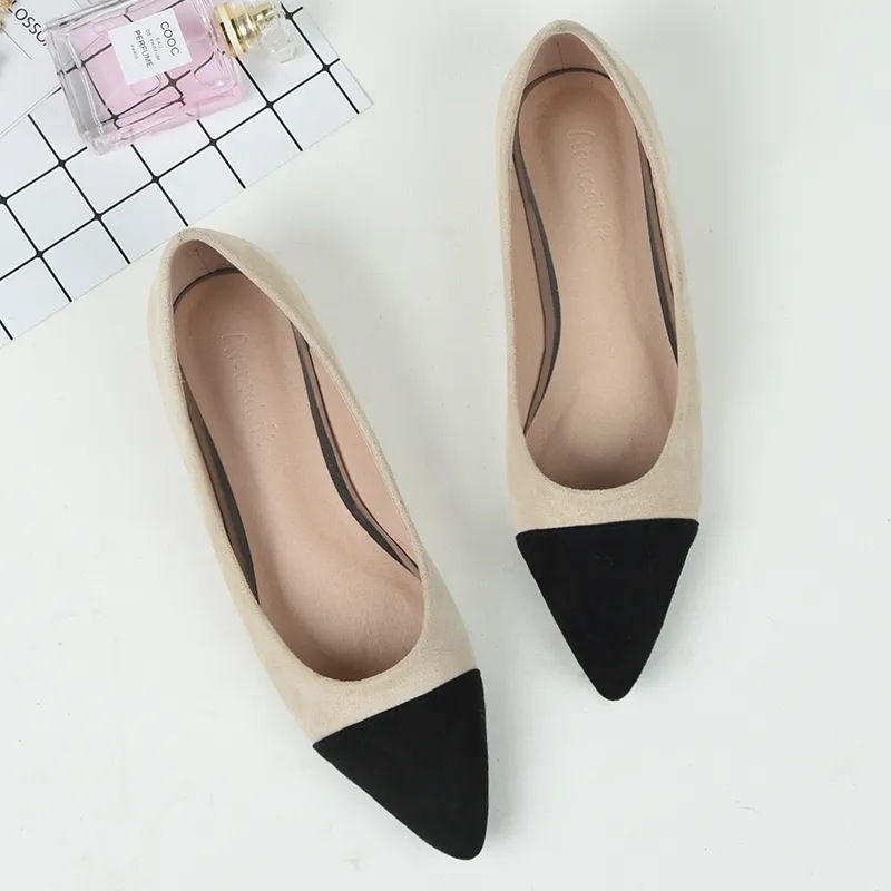 バイカラーパンプス バイカラー パンプス スウェードパンプス スウェード オルチャン 韓国 レディース ブラック 黒 ベージュ おしゃれ きれいめ