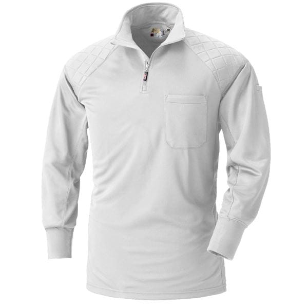 鳳皇 230 肩パット入ジップアップ (ホワイト 5Lサイズ 3枚セット)