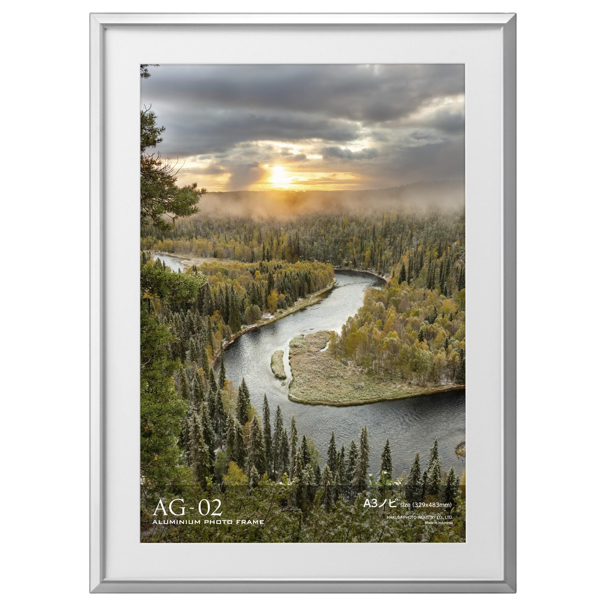 ハクバ HAKUBA 額縁 アルミ AG-02 A3ノビ アクリル板 シルバー FAG2-SVA3N 6,195円