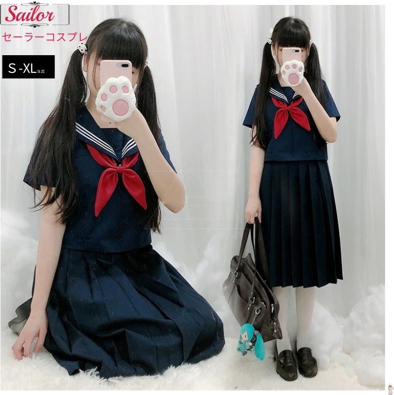 コスプレ セーラー服 マリン セーラー ホワイト 制服 衣装 ゴシック コスプレ海軍衣装 女子高生 水兵 ワンピース 帽子 制服 なりきり コスチューム ハロウィン 衣装 仮装 高校生 学生 ミニスカ 4,764円