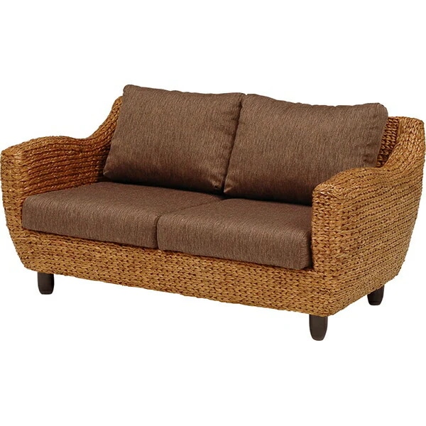 ローズマリーシリーズ　ソファー（ブラウン）　RL-1010BR-2C厚みとボリュームがあり丁寧に編み上げられたウォーターヒヤシンス素材の魅力を 37,449円