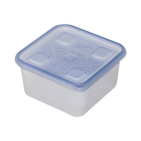 （まとめ）旭化成ホームプロダクツ業務用ジップロック コンテナー 正方形 1100ml 1パック（10個）(×2セット)