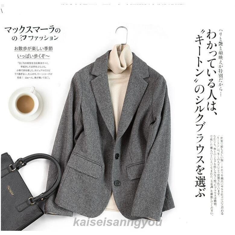 短納期 ウールテーラードジャケット レディース テーラードジャケット オータムジャケット ウィンタージャケット 通勤 S グレー カジュアルウールテーラードジャケット レディース テーラードジャケット
