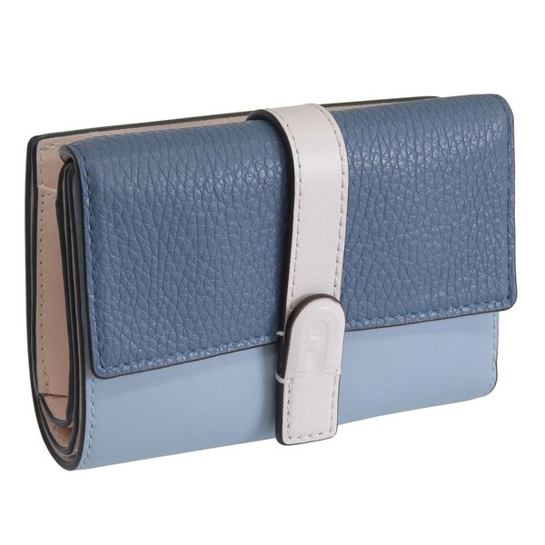 フルラ 財布 レディース 二つ折り財布 アウトレット レザー ブルー グラツィア GRAZIA M COMPACT WALLET W ZIP WP00498BX15883780S FURLA