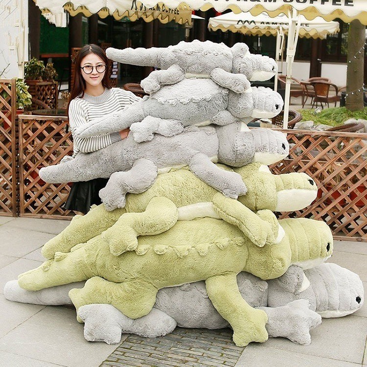 【2枚購入で1oo円OFF】ワニ ぬいぐるみ crocodile 抱き枕 鰐 特大 クリスマス お誕生日 プレゼント 記念日/飾り物/撮影道具 可愛いぬいぐるみ イルカぬいぐるみ グレー　グリーン 1