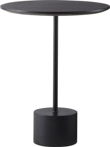 サイドテーブル HIT-231BK HIT-231NA ナイトテーブル アイアン 木製 おしゃれ シンプル 丸型 重厚感 モダン インダストリアル