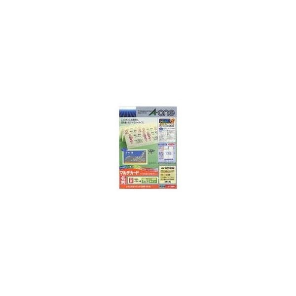 (まとめ）エーワン マルチカード 各種プリンター兼用紙 アイボリー厚口タイプ A4判 10面 名刺サイズ 51280 1冊(100シート)(×3セット)