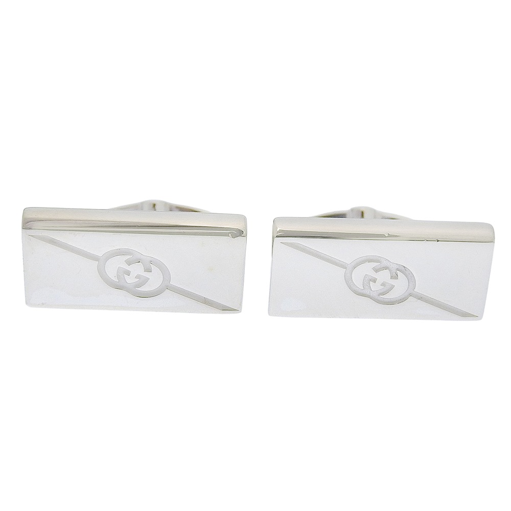 GGロゴ カフス シルバー925 メンズ 中古品 A-ランク
