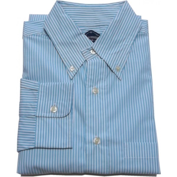 ビルズカーキ ボタンダウンシャツ ストライプ ブルー BILLS KHAKIS BK2-002