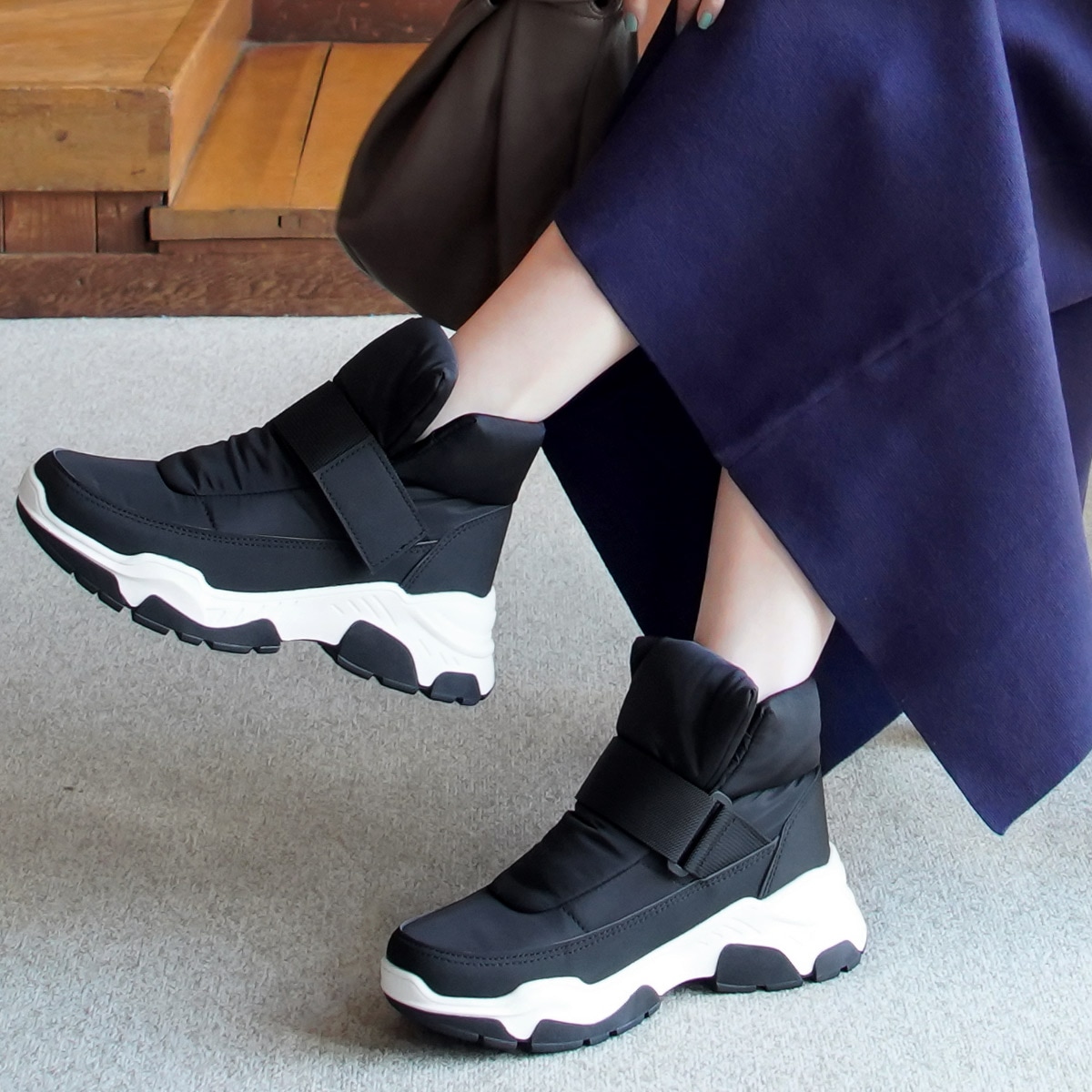 ダウンスニーカースニーカーソールスノーブーツ レディース 4,225円