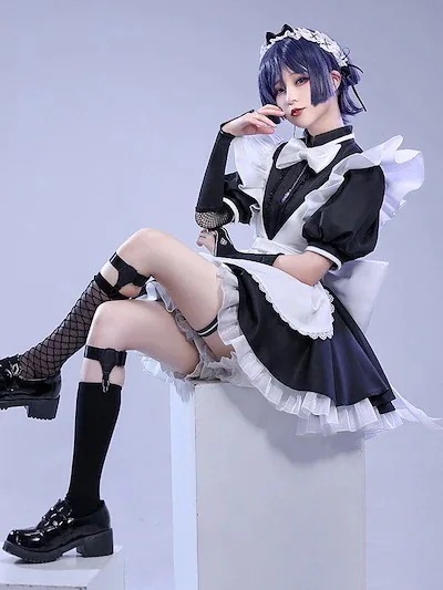 パーティーイベント用品コスチューム一式ロリータ メイド服 仮装 変身 コスチューム コスプレ スカラマシュ Genshin 流浪者 散兵 げんしん 原神 スーツ ハロウィン 2023年新作入荷コス