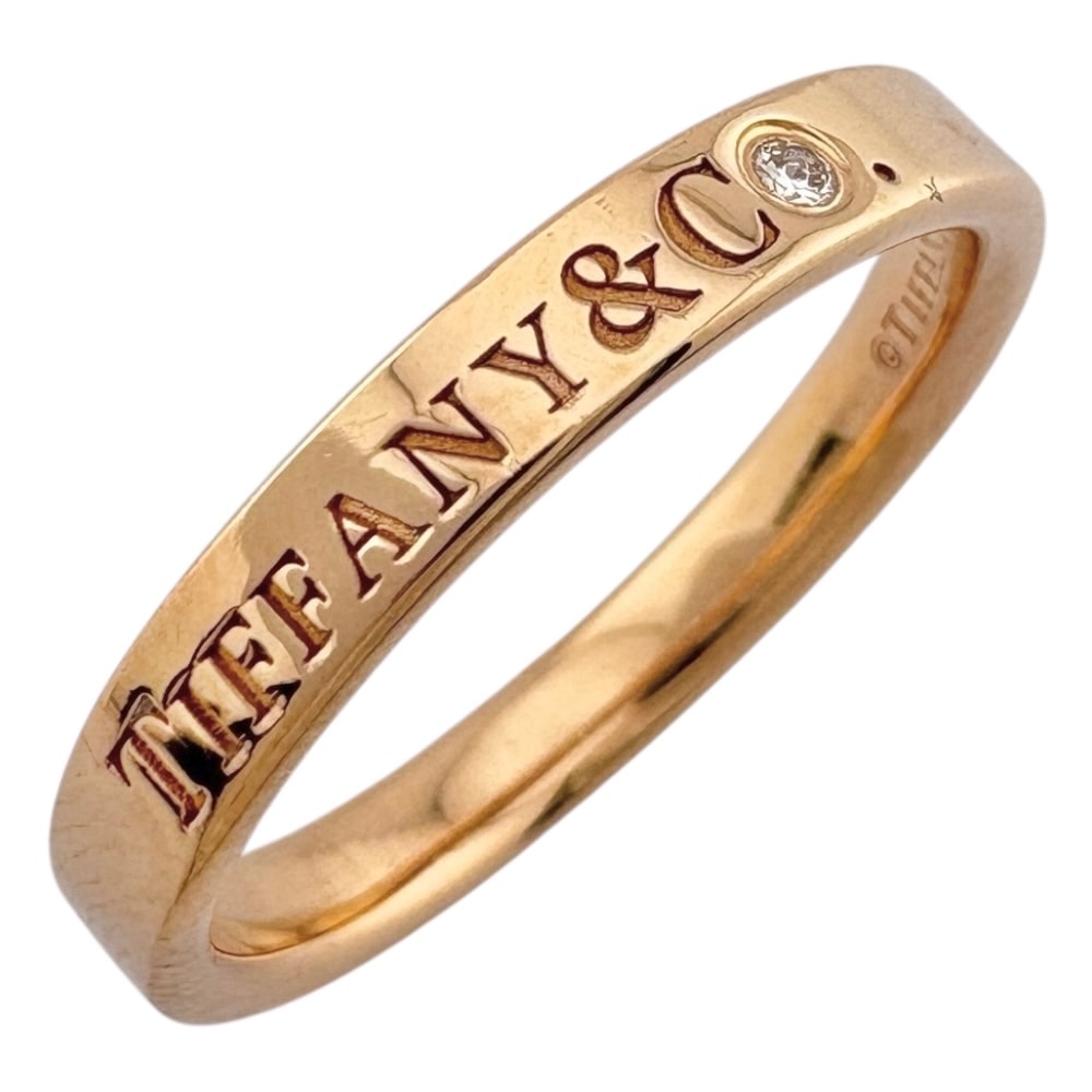 ティファニー バンドリング リング 指輪 11.5号 18金 K18ピンクゴールド ダイヤモンド TIFFANY&Co. 中古 美品