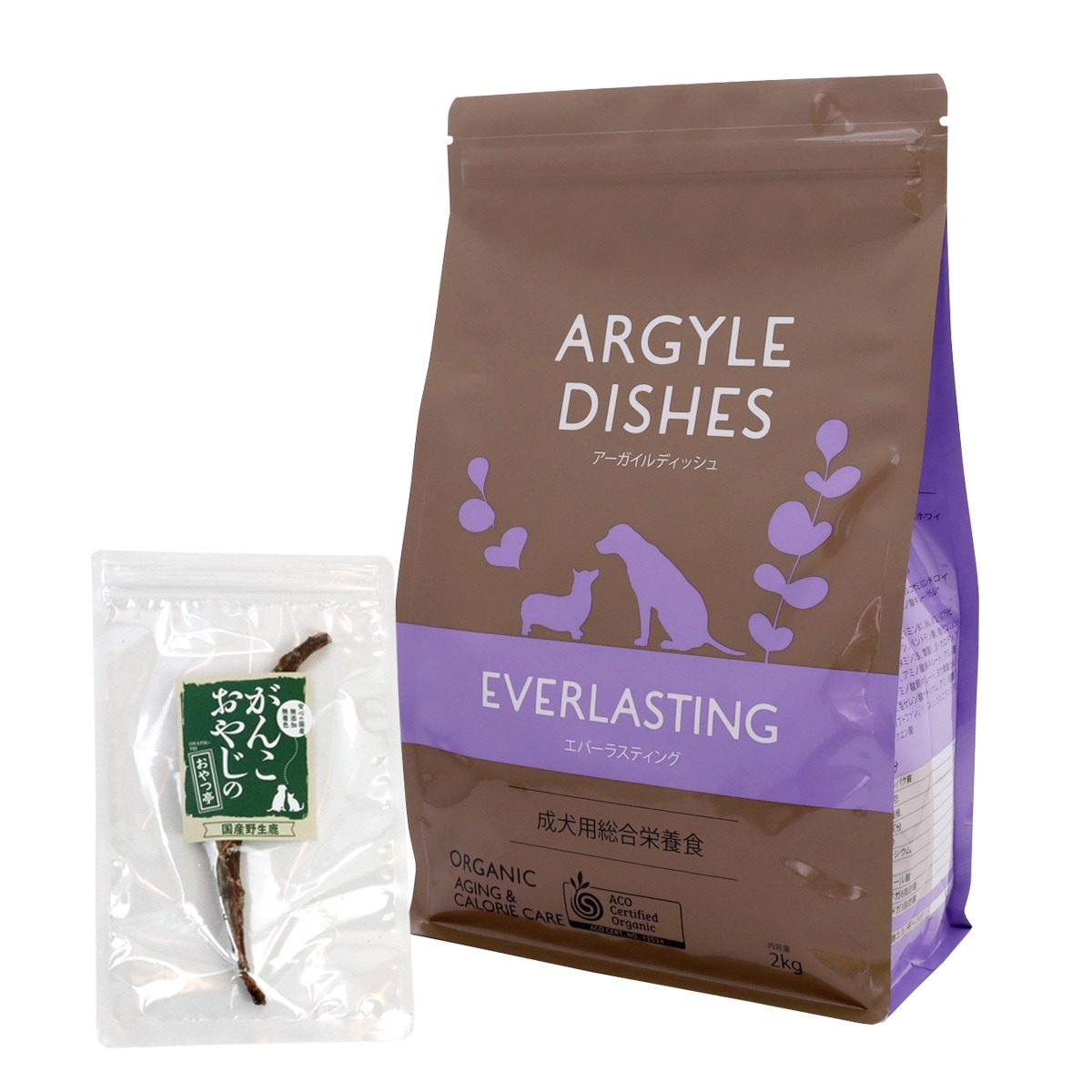 アーガイルディッシュ ドッグフード エバーラスティングシニア 2kg【国産鹿のスペアリブ ミドルカット 1本入り付き】