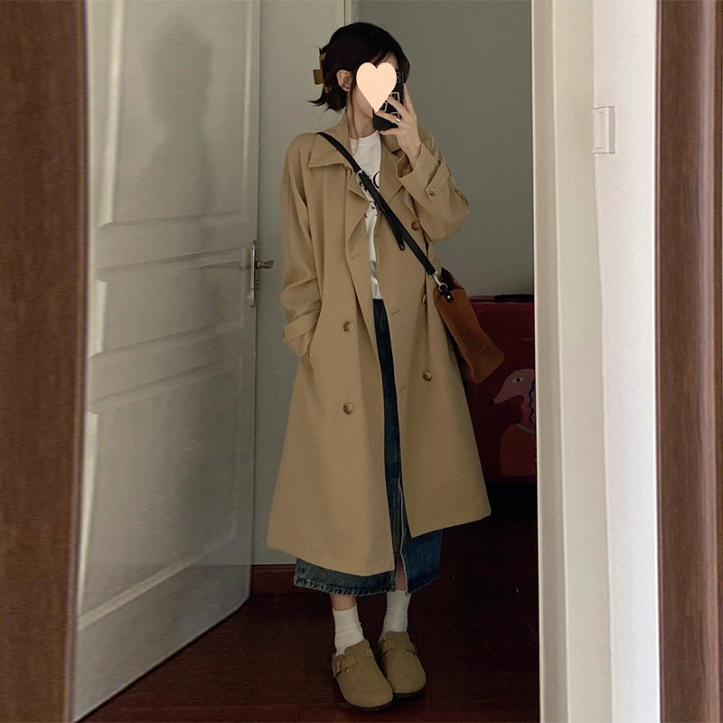 今年人気の女性用ウインドブレーカーコート2025年春秋外国風新作小中長韓国風カジュアルコート