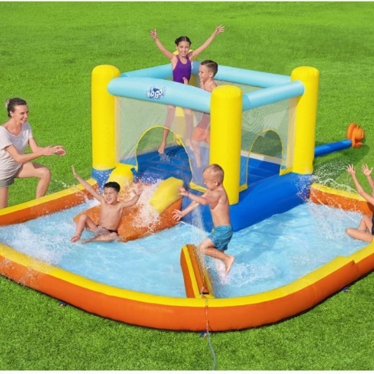ベストウェイ53381噴水トランポリンプレイパークエンターテイメント噴水プール屋外インフレータブルプール