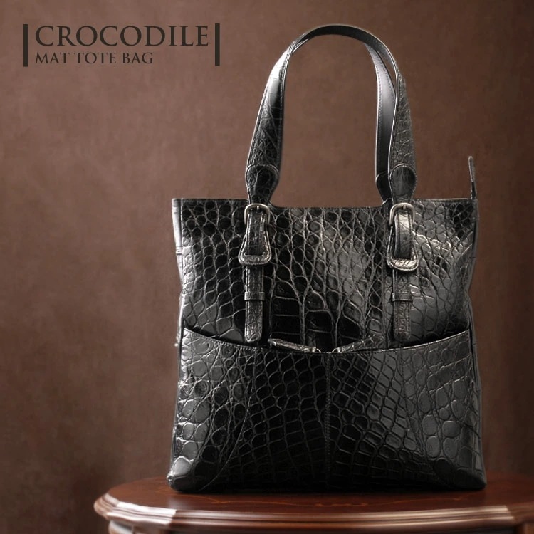 クロコダイルマットトートバッグ『クロコダイル保証書付き』