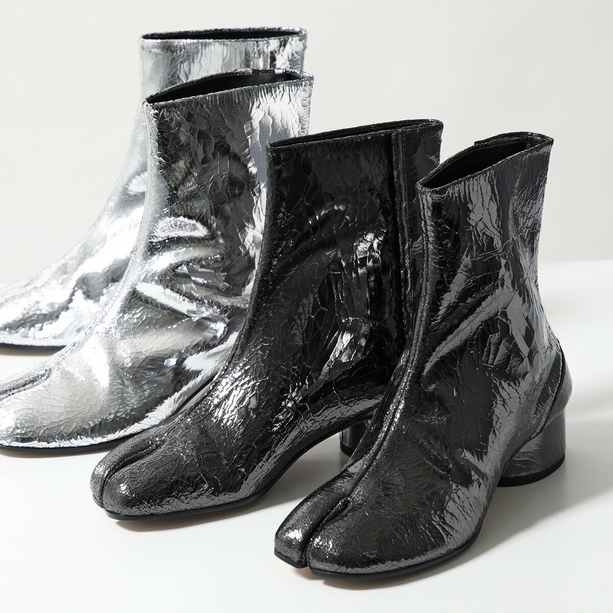 MAISON MARGIELA メゾンマルジェラ 11 ショートブーツ Tabi タビ S58WU0273 P5016 レディース ブロークンミラー 3cmヒール 足袋 靴 カラー2色