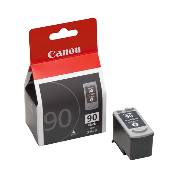 （まとめ） キヤノン Canon FINEカートリッジ BC-90 ブラック 大容量 0391B001 1個 (×3セット)