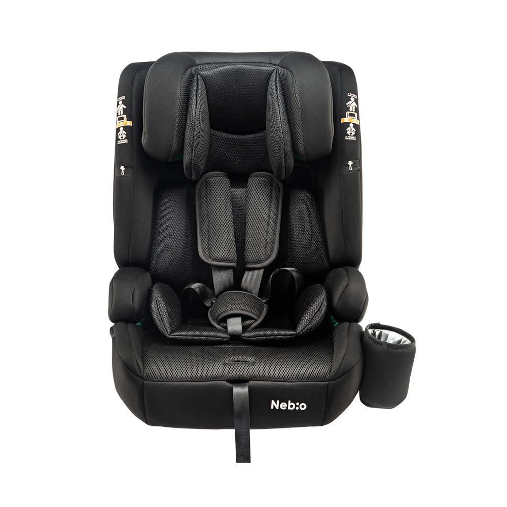 Nebio ネビオ【R129適合/ISOFIX固定 1歳から12歳 ロングユース 保温保冷ドリンクホルダー付き】ジュニアシート 長く使える 洗える 取付簡単 3way ポップピットG PoPPitG