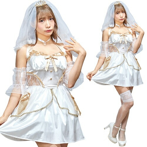 アンティークブライド　　[新婦 コスプレ 花嫁 結婚式 なりきり コスチューム 衣装 仮装 セクシー かわいい ]【A-2191_908890】