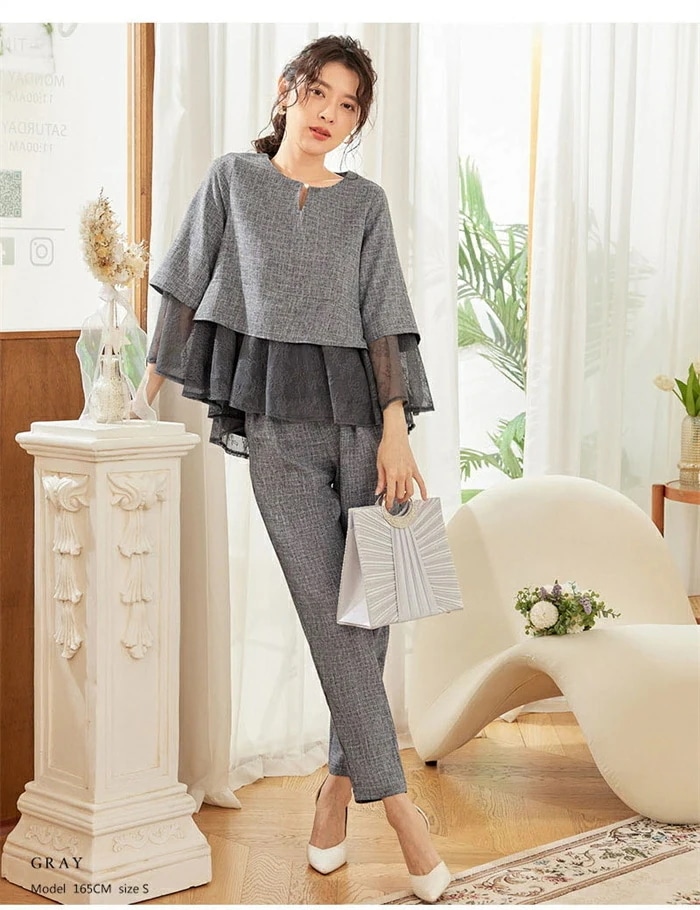 セットアップ レディース セレモニースーツ 入学式 ママスーツ 卒業式 スーツ 母 卒園式 入園式 服装 母親 結婚式 パンツドレス パーティードレス パンツスーツ 大きいサイズ 30代 40代 50