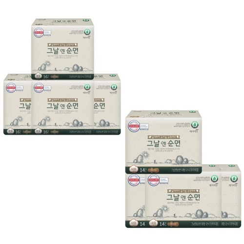 イェジミインその日には純粋なオーガニック純正カバー生理用ナプキン中型16Px4パック+大型14Px4パック学校快適で快適な吸収